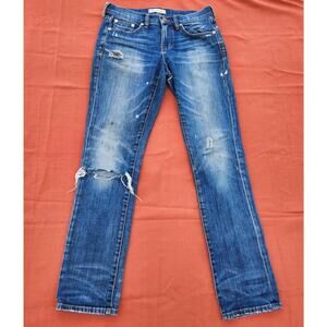 Blue Madewell The Slim Boy Jean Distressed Denim Women's S / 24 Pants See Photo